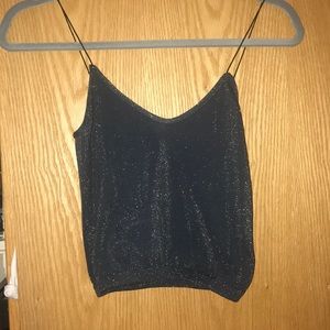 free people cropped sparkly tank